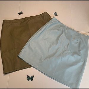 Leather skirts! Forever 21 & Windsor